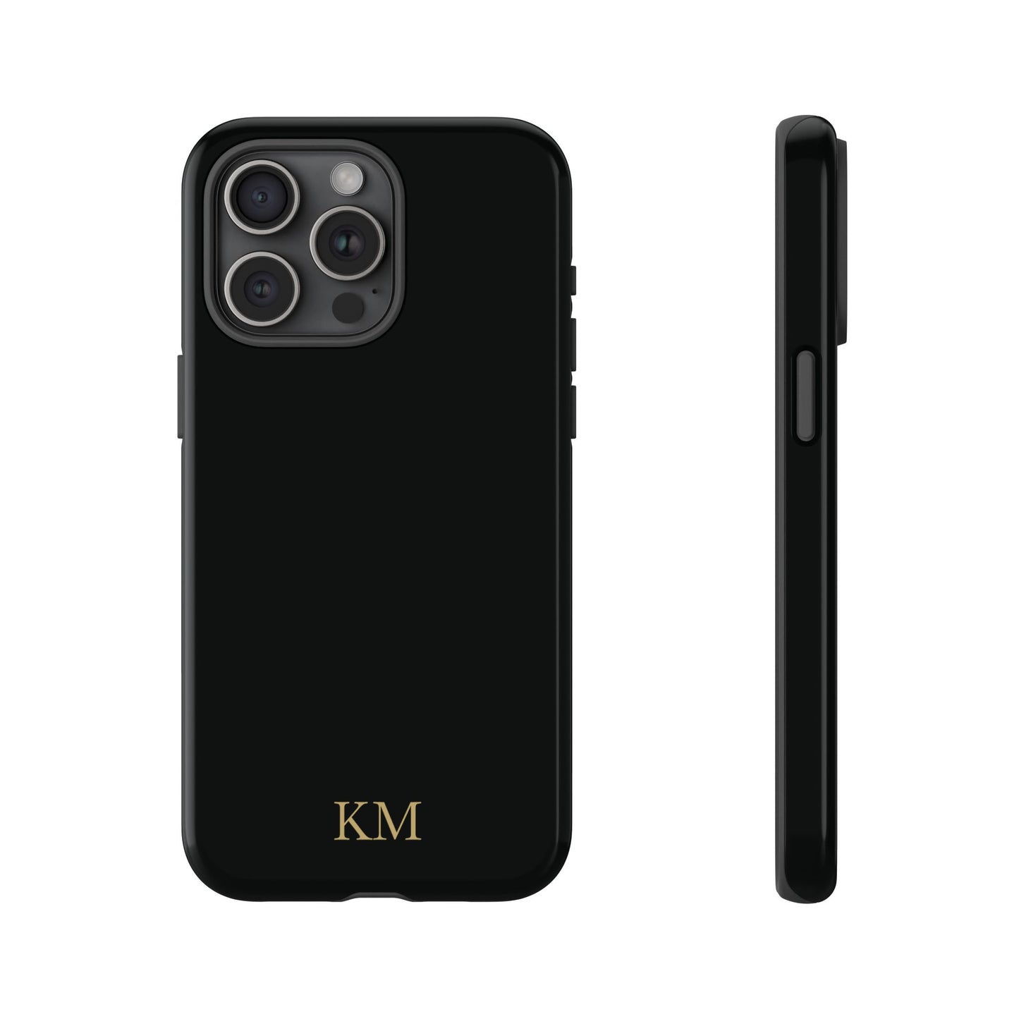 Personalized tough phone case for men, iPhone 15 Pro Max, glossy finish