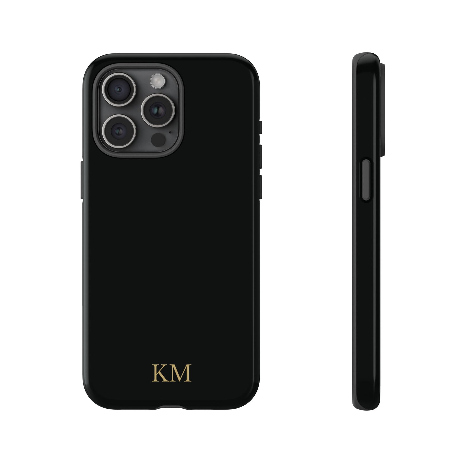 Personalized tough phone case for men, iPhone 15 Pro Max, glossy finish