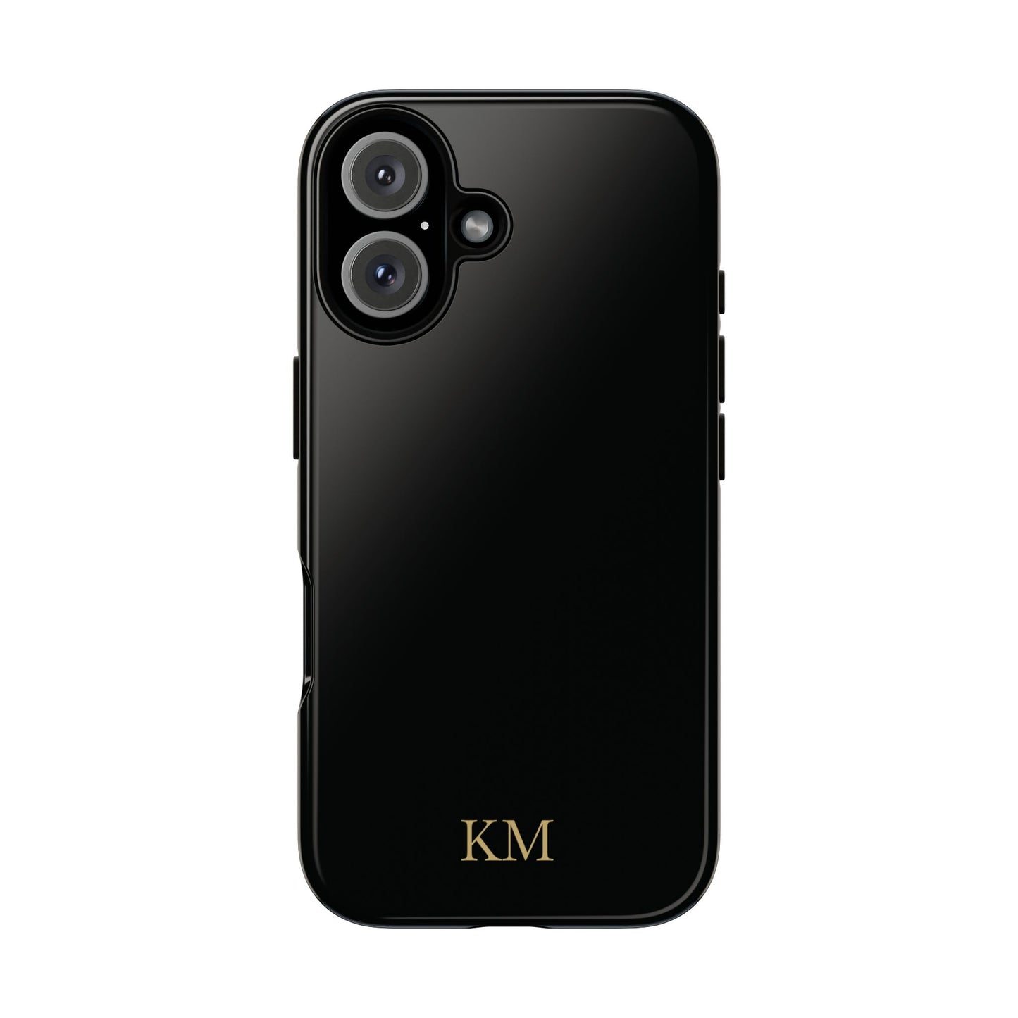 Personalized tough phone case for men, iPhone 16, glossy finish