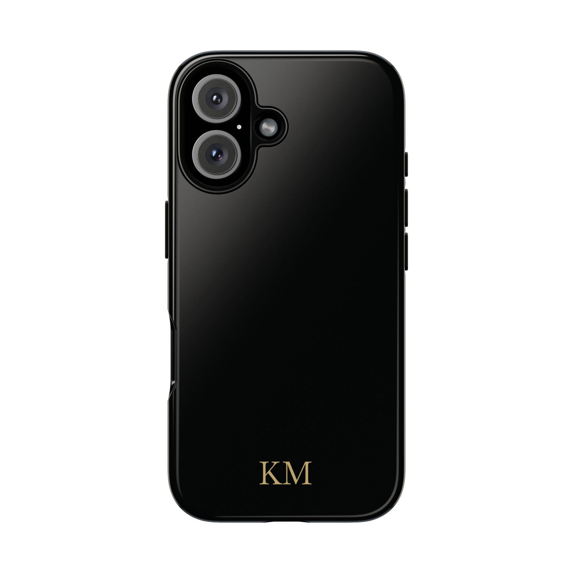 Personalized tough phone case for men, iPhone 16, glossy finish