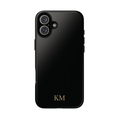 Personalized tough phone case for men, iPhone 16 Plus, glossy finish