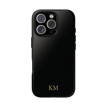 Personalized tough phone case for men, iPhone 16 Pro, glossy finish