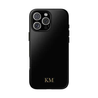 Personalized tough phone case for men, iPhone 16 Pro Max, glossy finish