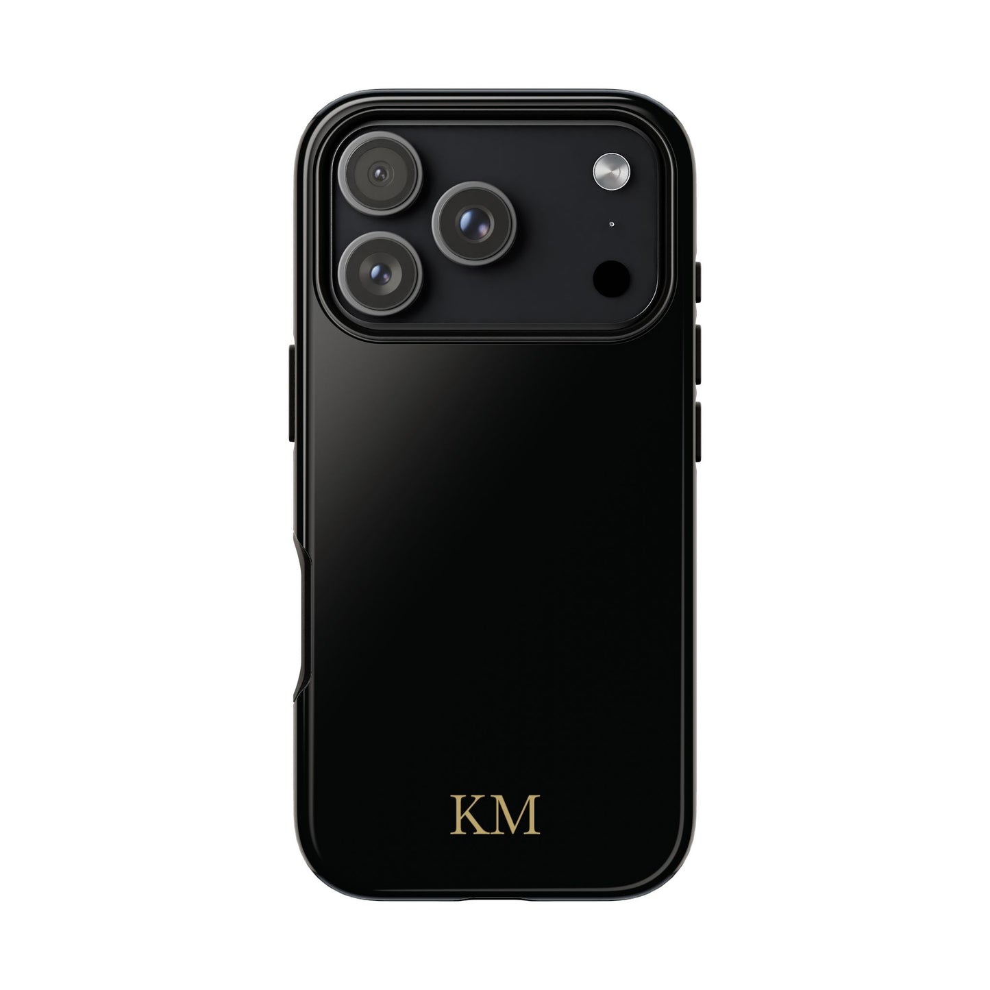 Personalized tough phone case for men, iPhone 17 Pro, glossy finish
