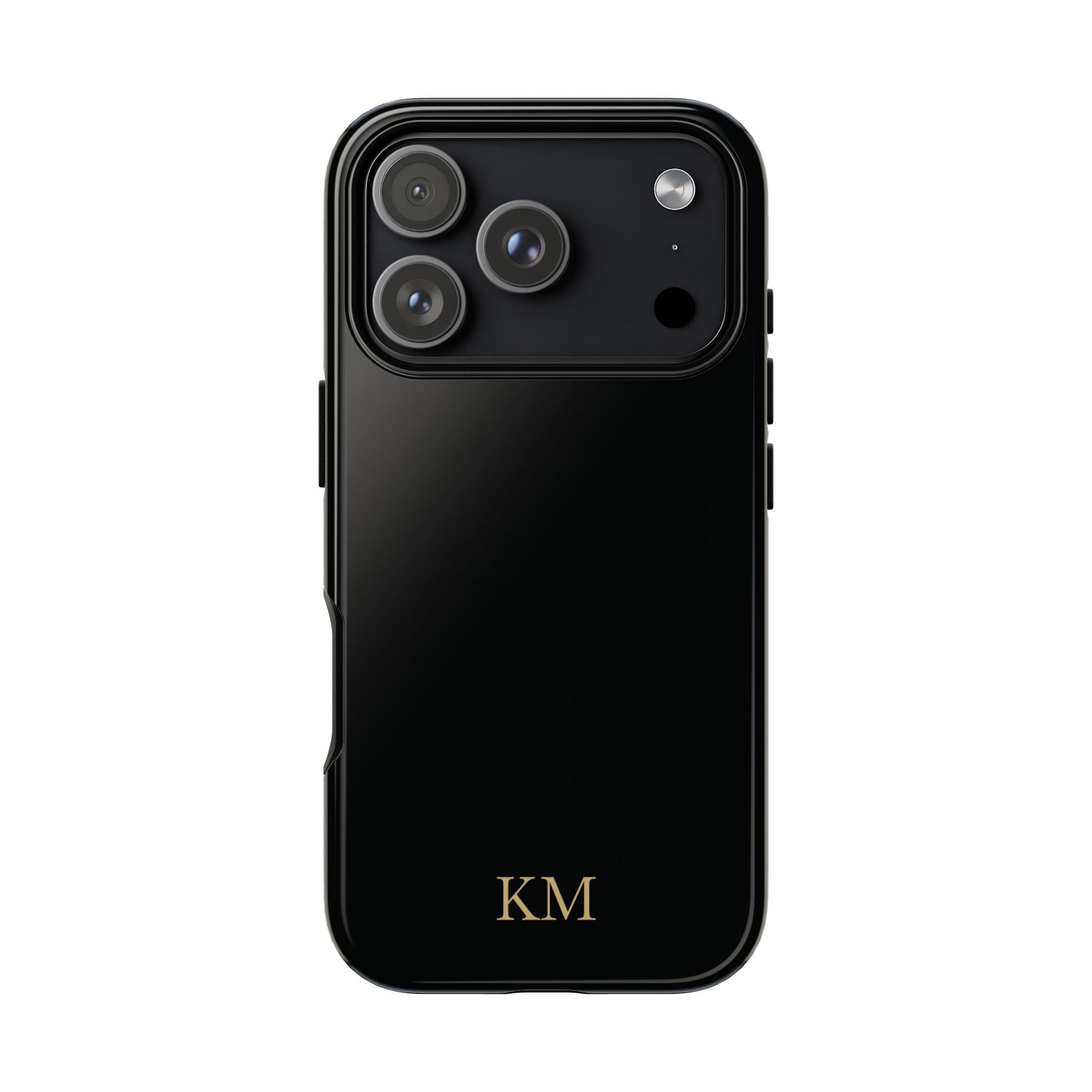 Personalized tough phone case for men, iPhone 17 Pro, glossy finish