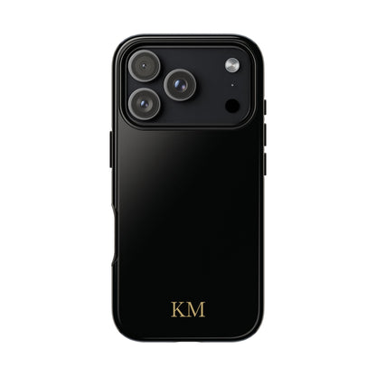Personalized tough phone case for men, iPhone 17 Pro, glossy finish