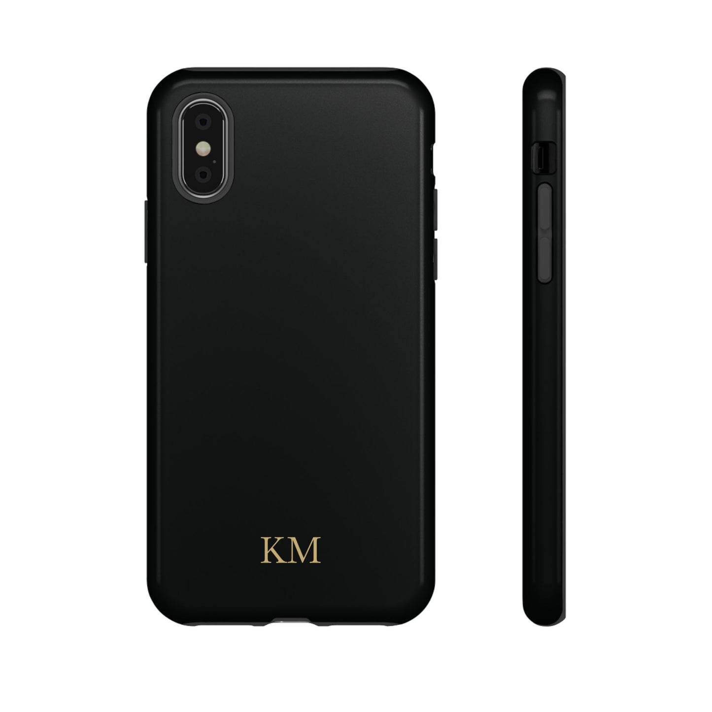Personalized tough phone case for men, iPhone X, glossy finish