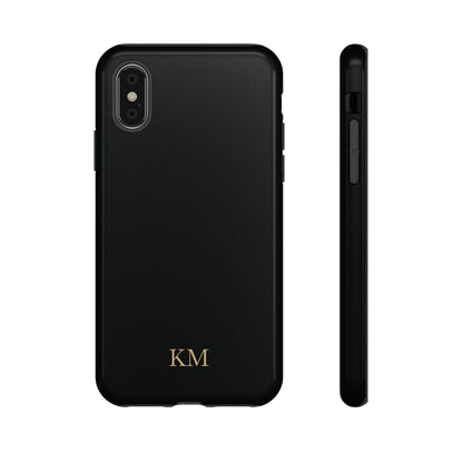 Personalized tough phone case for men, iPhone X, glossy finish