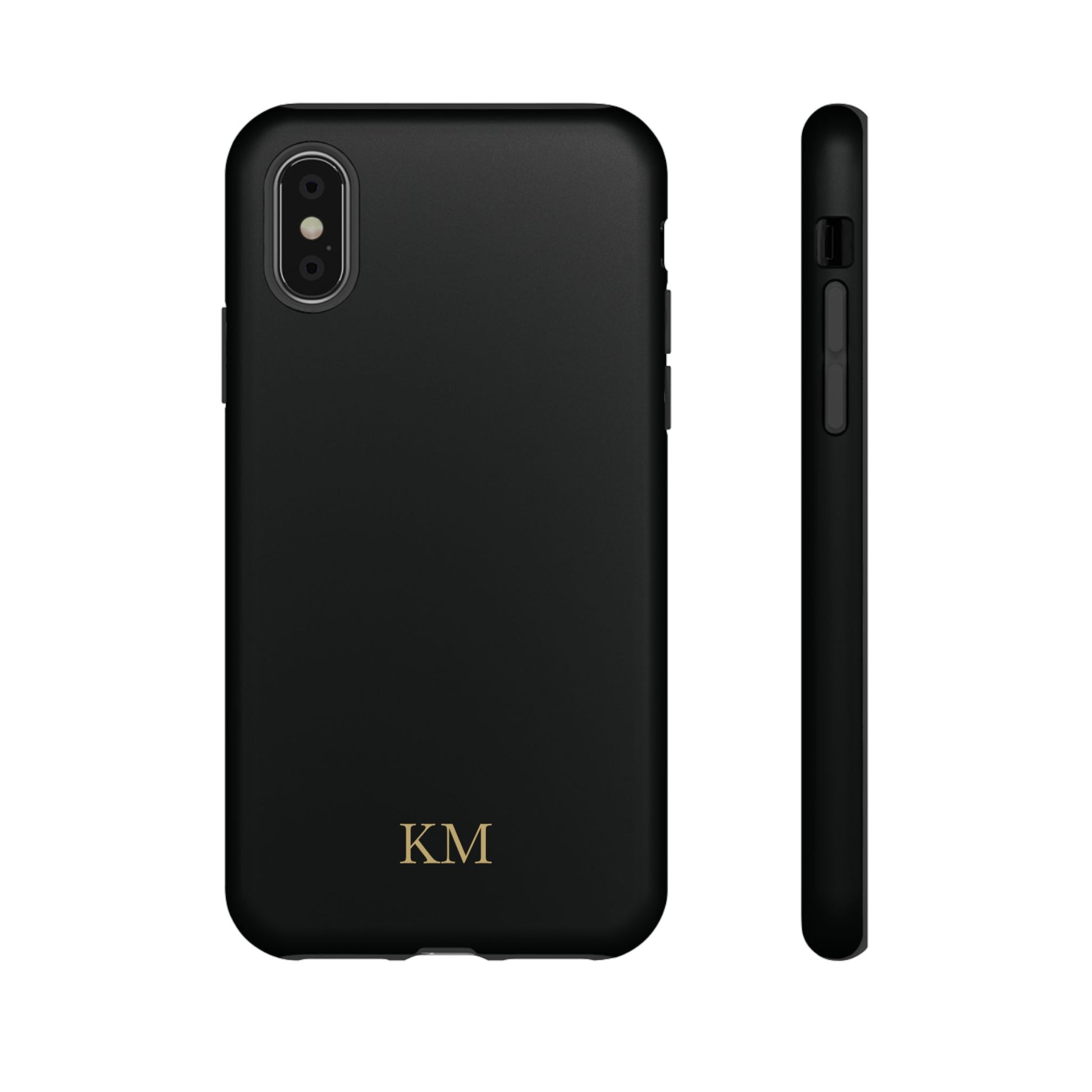 Personalized tough phone case for men, iPhone X, matte finish