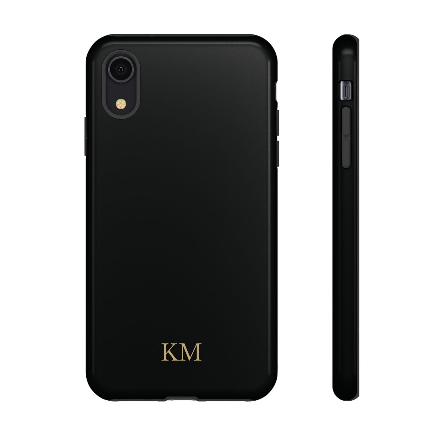 Personalized tough phone case for men, iPhone XR, glossy finish