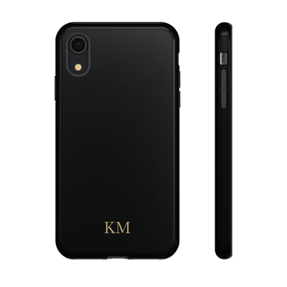 Personalized tough phone case for men, iPhone XR, glossy finish