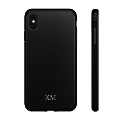 Personalized tough phone case for men, iPhone XS Max, glossy finish