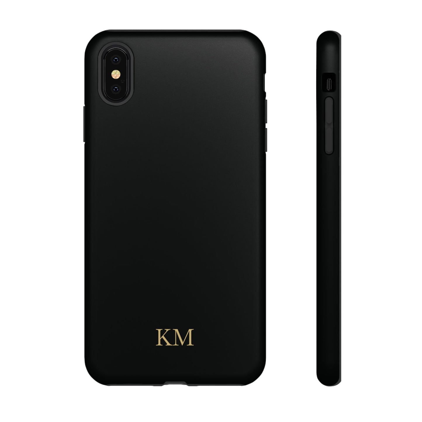 Personalized tough phone case for men, iPhone XS Max, matte finish