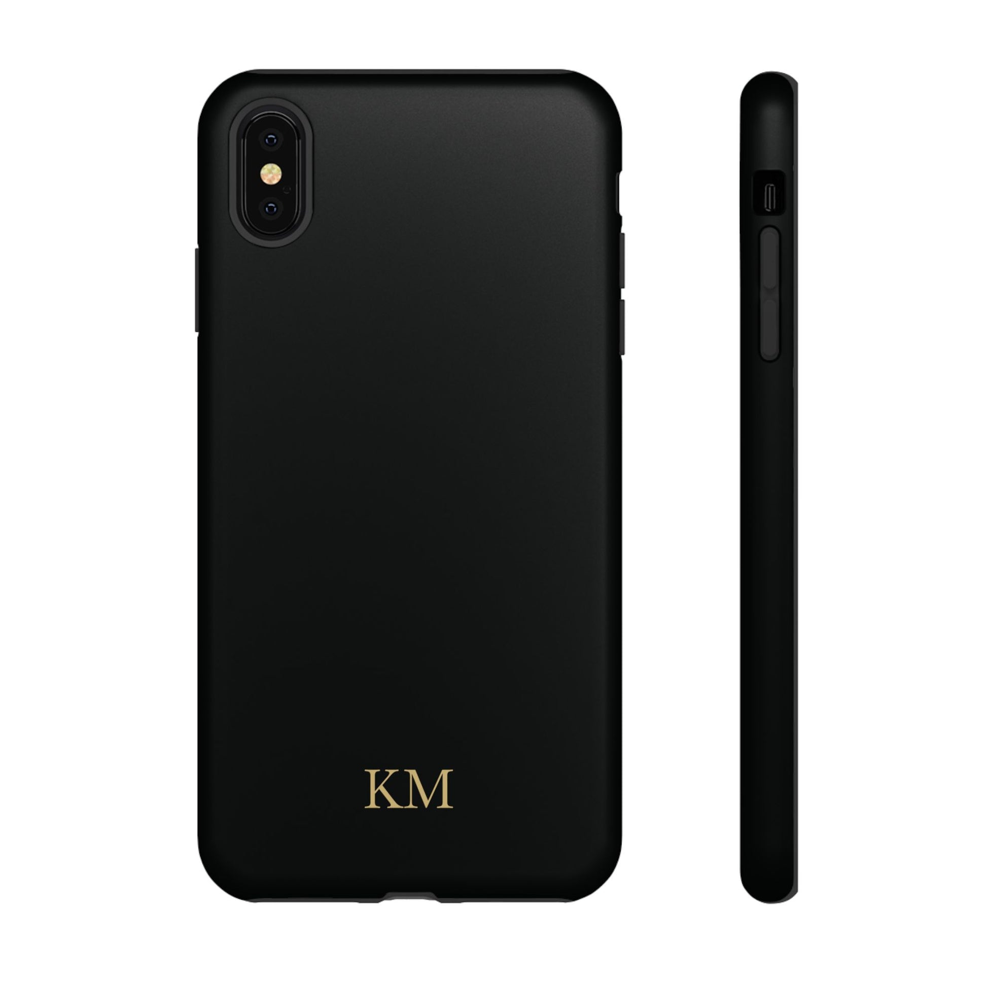 Personalized tough phone case for men, iPhone XS Max, matte finish
