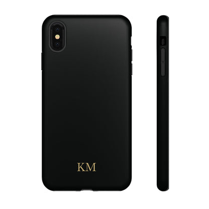Personalized tough phone case for men, iPhone XS Max, matte finish