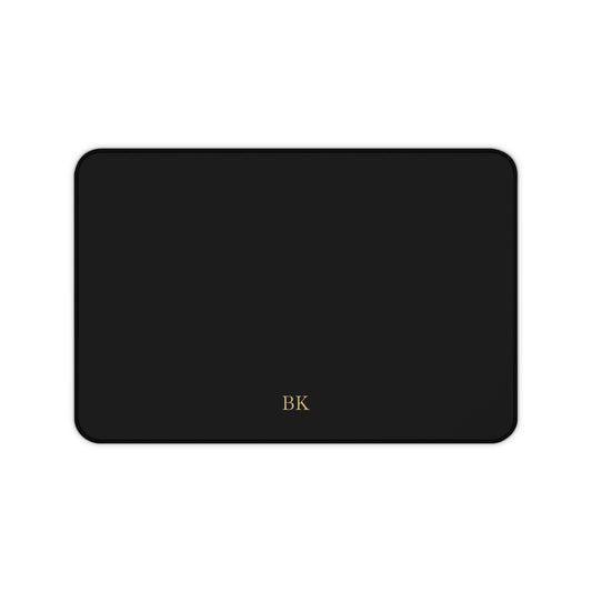 Personalized neoprene desk mat for men, 12 by 18 inches with custom print