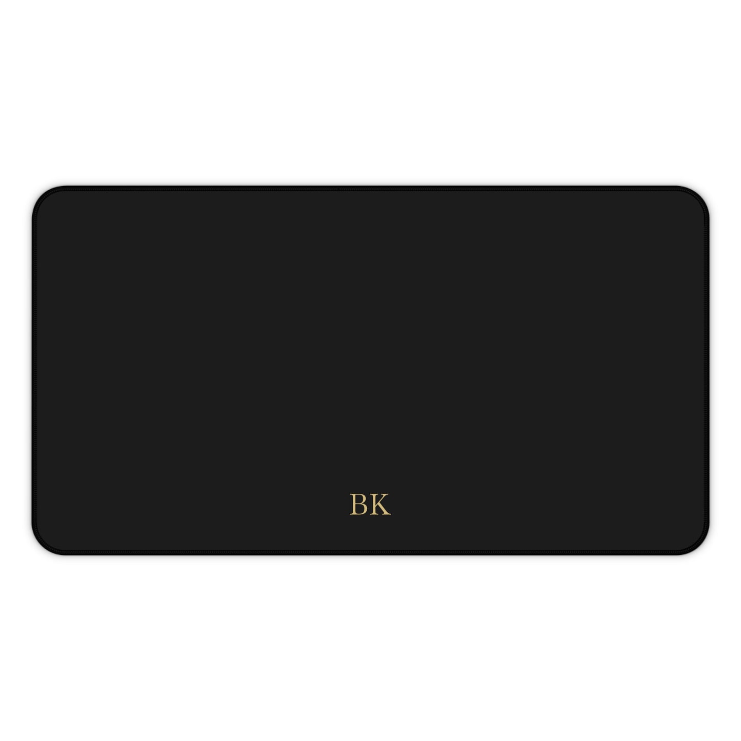 Personalized neoprene desk mat for men, 12 by 22 inches with custom print