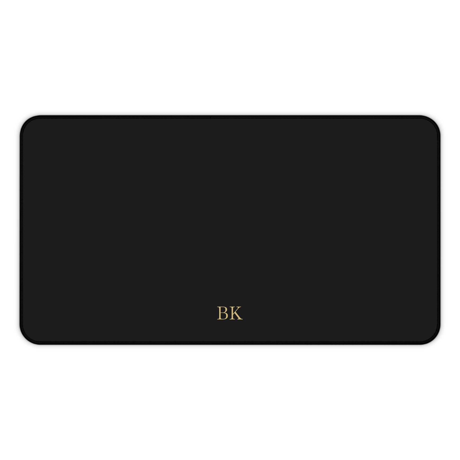 Personalized neoprene desk mat for men, 12 by 22 inches with custom print