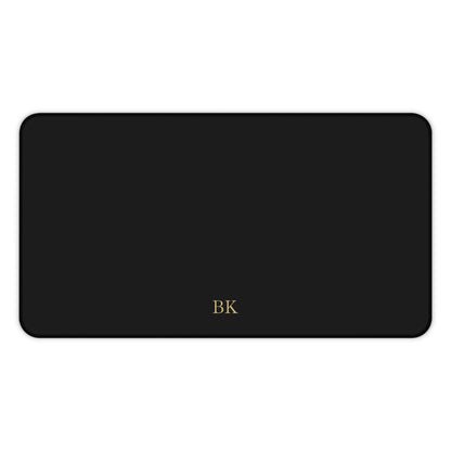 Personalized neoprene desk mat for men, 12 by 22 inches with custom print
