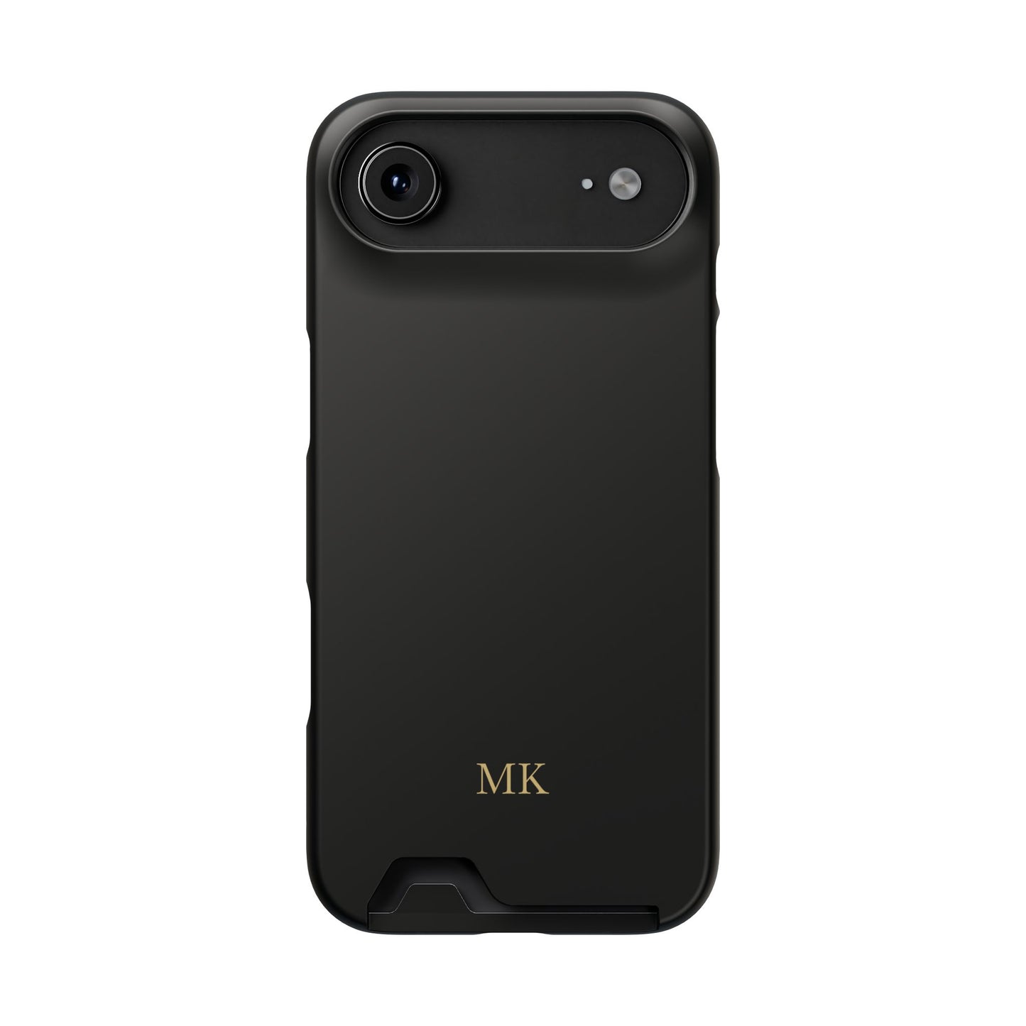 Personalized phone case with card holder for men, iPhone 17 Air, matte finish