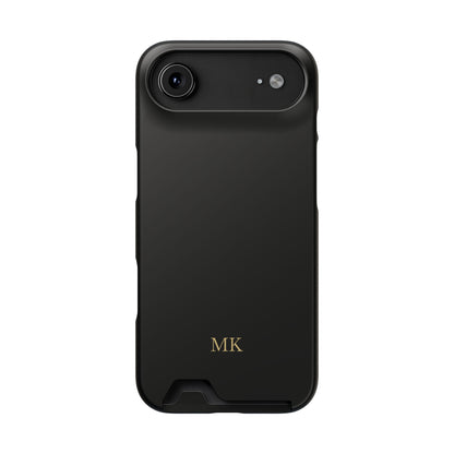 Personalized phone case with card holder for men, iPhone 17 Air, matte finish