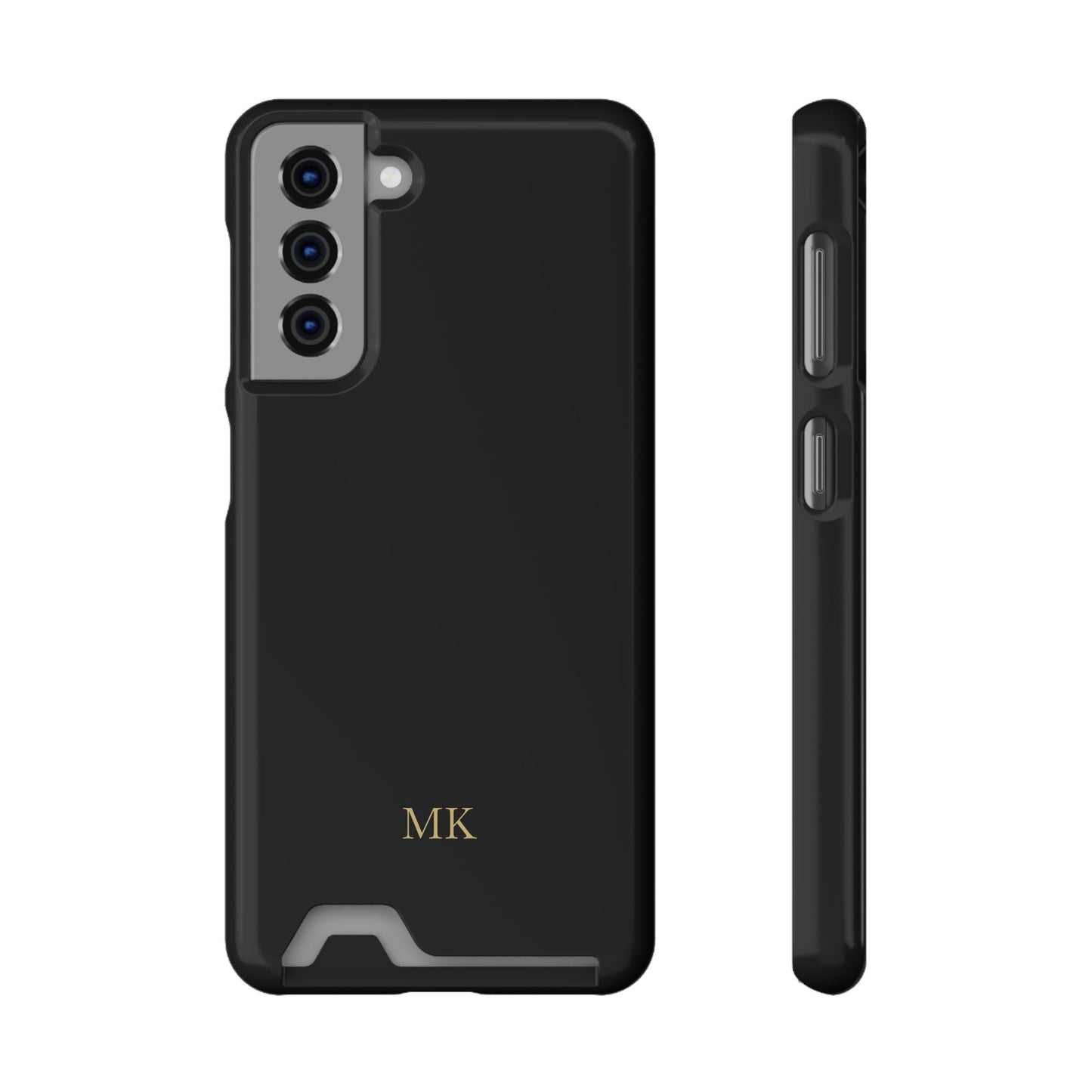 Personalized phone case with card holder for men, Samsung Galaxy S21, glossy finish
