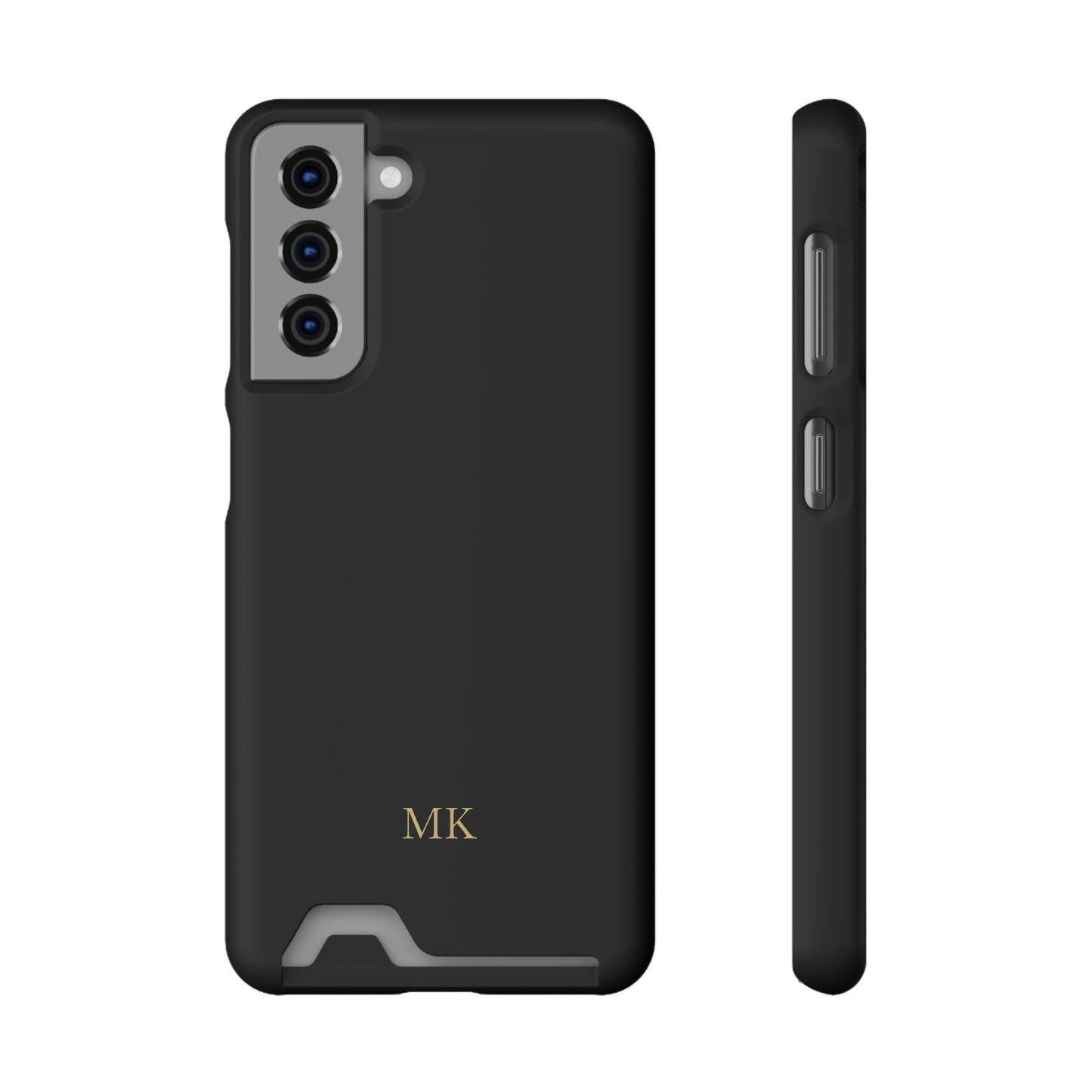 Personalized phone case with card holder for men, Samsung Galaxy S21, matte finish