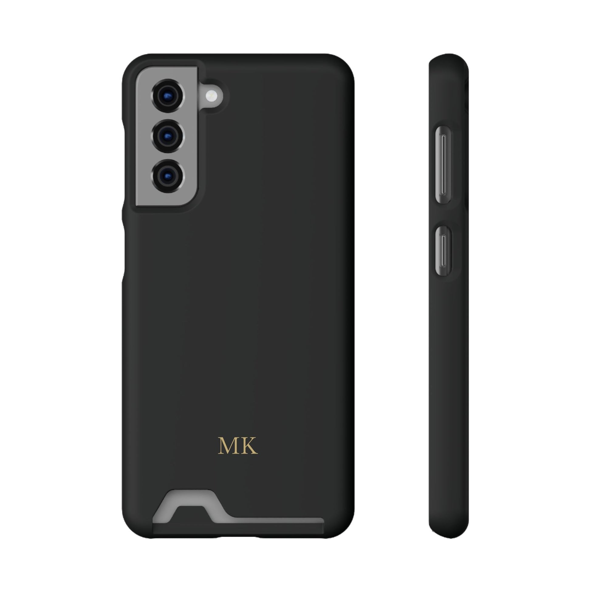 Personalized phone case with card holder for men, Samsung Galaxy S21, matte finish