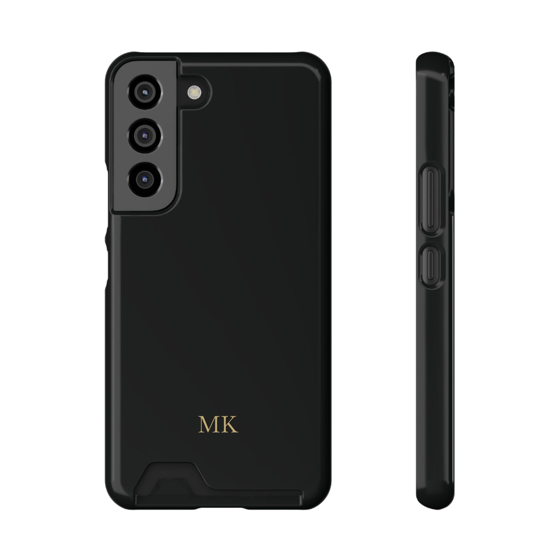 Personalized phone case with card holder for men, Samsung Galaxy S22, glossy finish