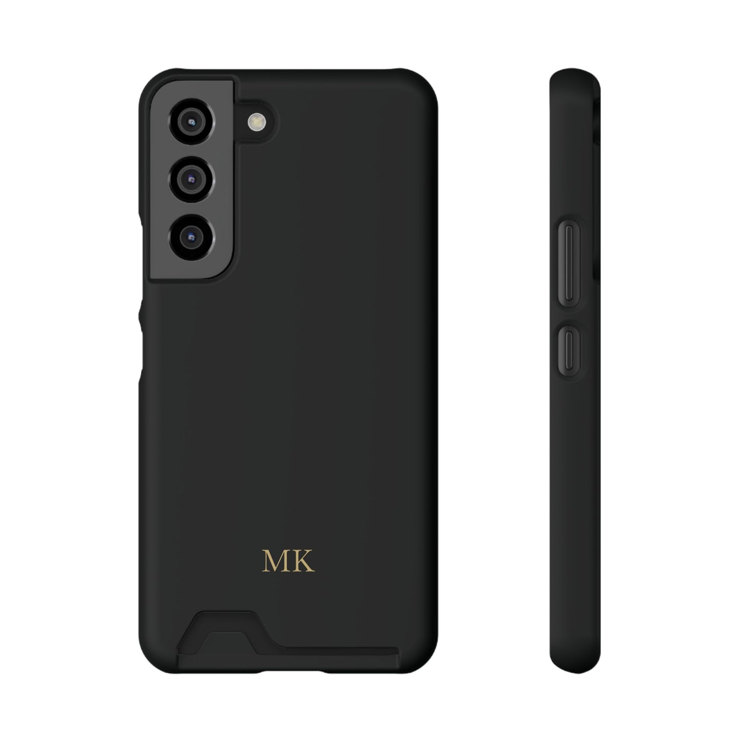 Personalized phone case with card holder for men, Samsung Galaxy S22, matte finish