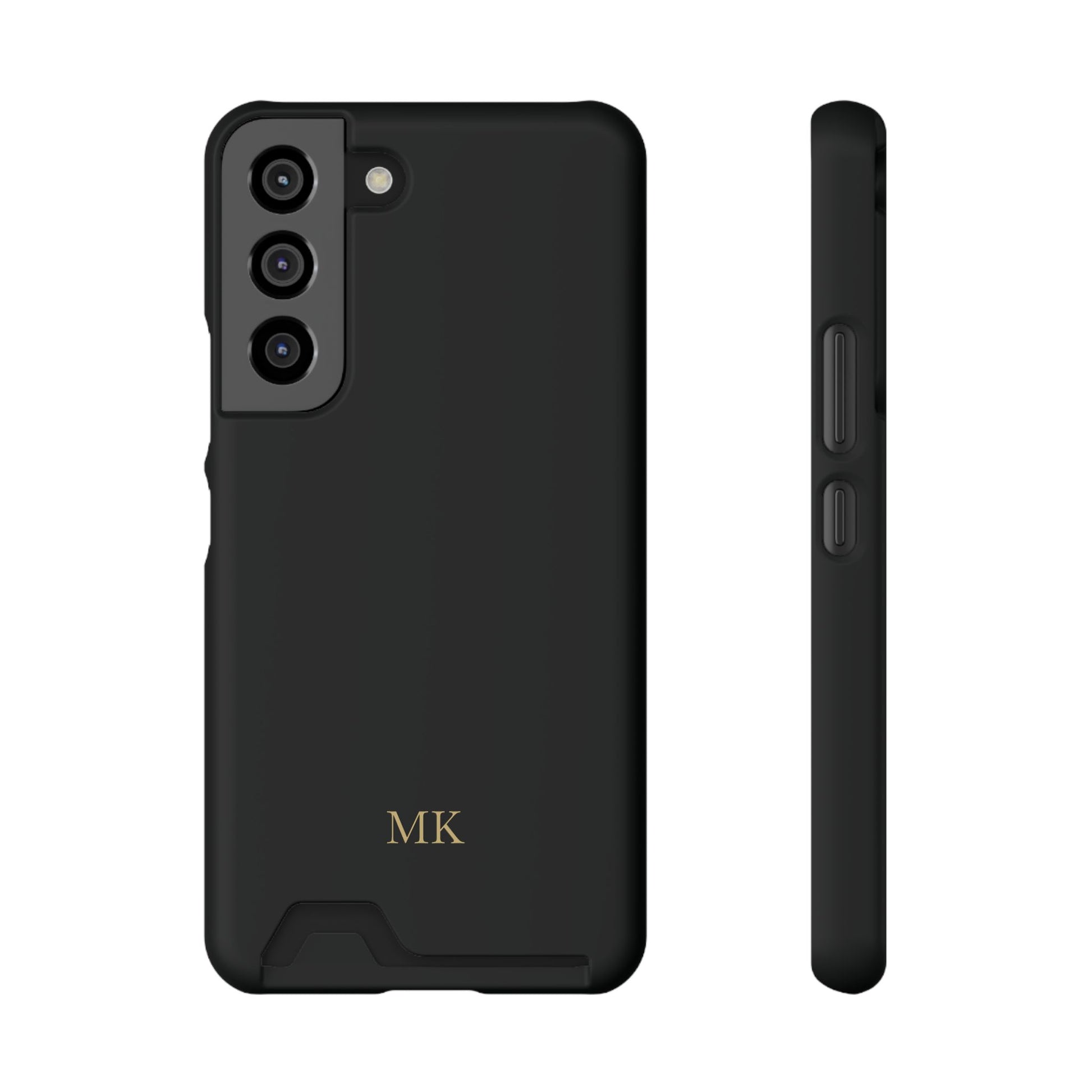 Personalized phone case with card holder for men, Samsung Galaxy S22, matte finish