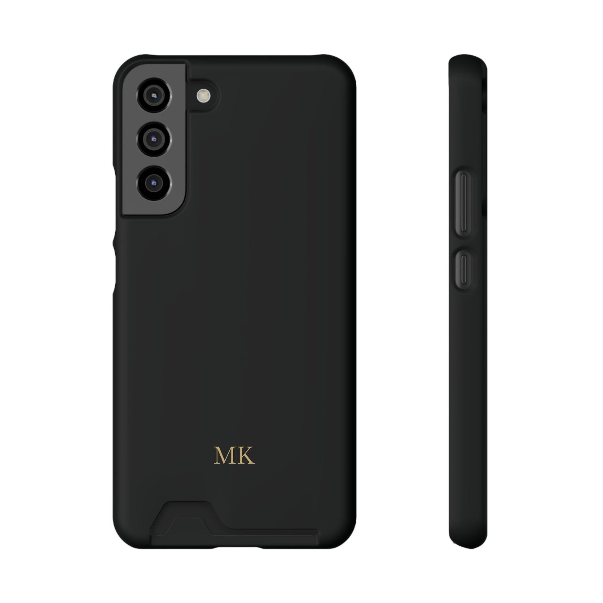 Personalized phone case with card holder for men, Samsung Galaxy S22 Plus, matte finish