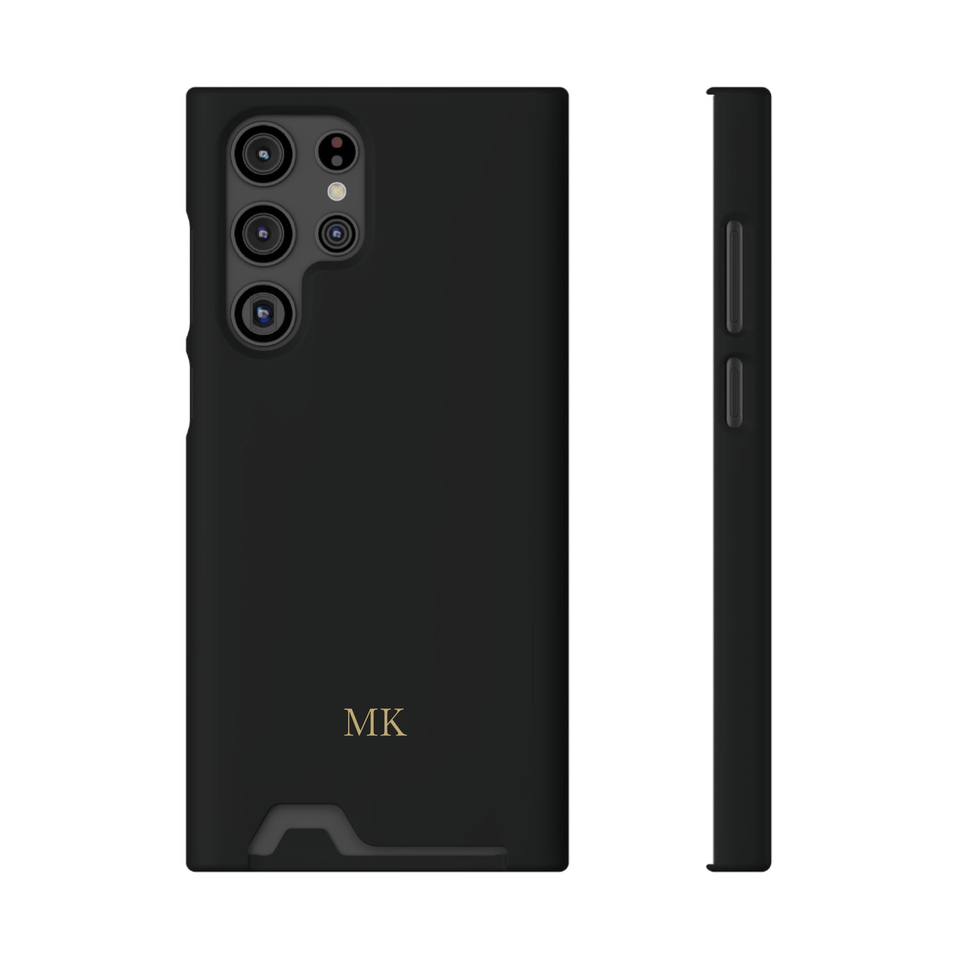 Personalized phone case with card holder for men, Samsung Galaxy S22 Ultra, matte finish