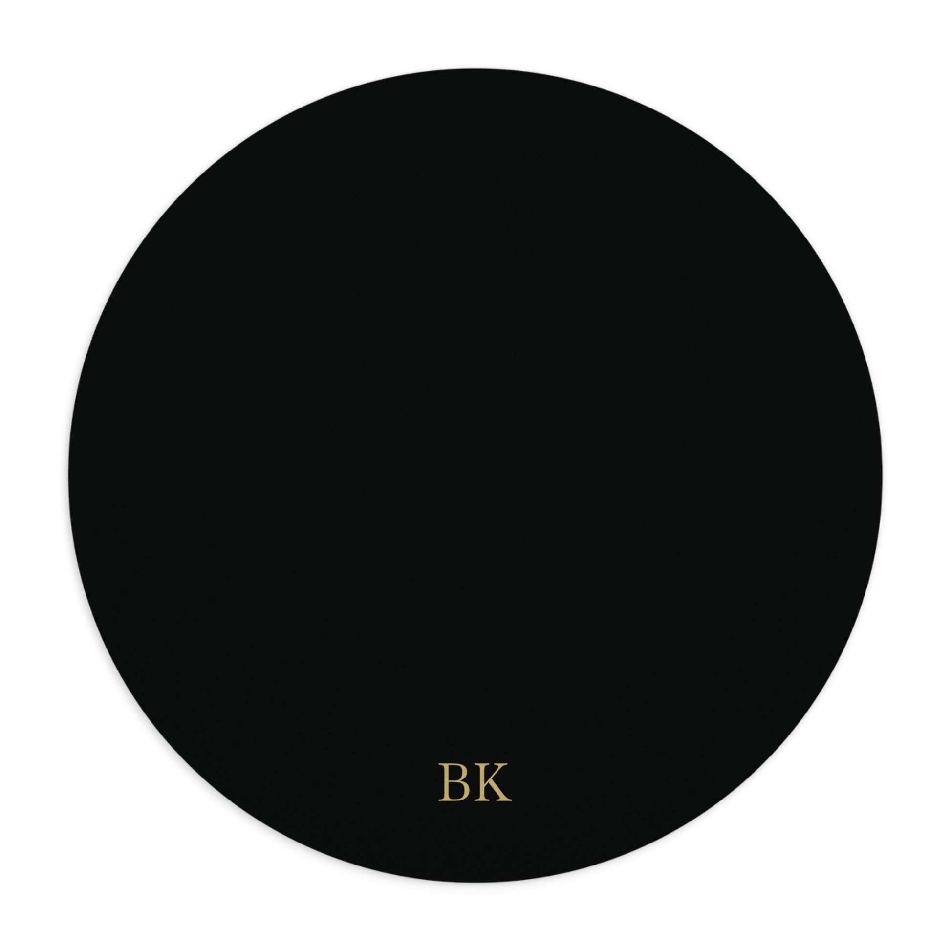 Personalized round mouse pad for men with custom print and non-slip base