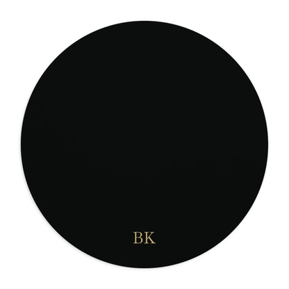 Personalized round mouse pad for men with custom print and non-slip base