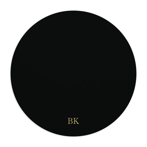 Personalized round mouse pad for men with custom print and non-slip base
