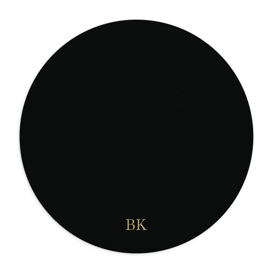 Personalized round mouse pad for men with custom print and non-slip base