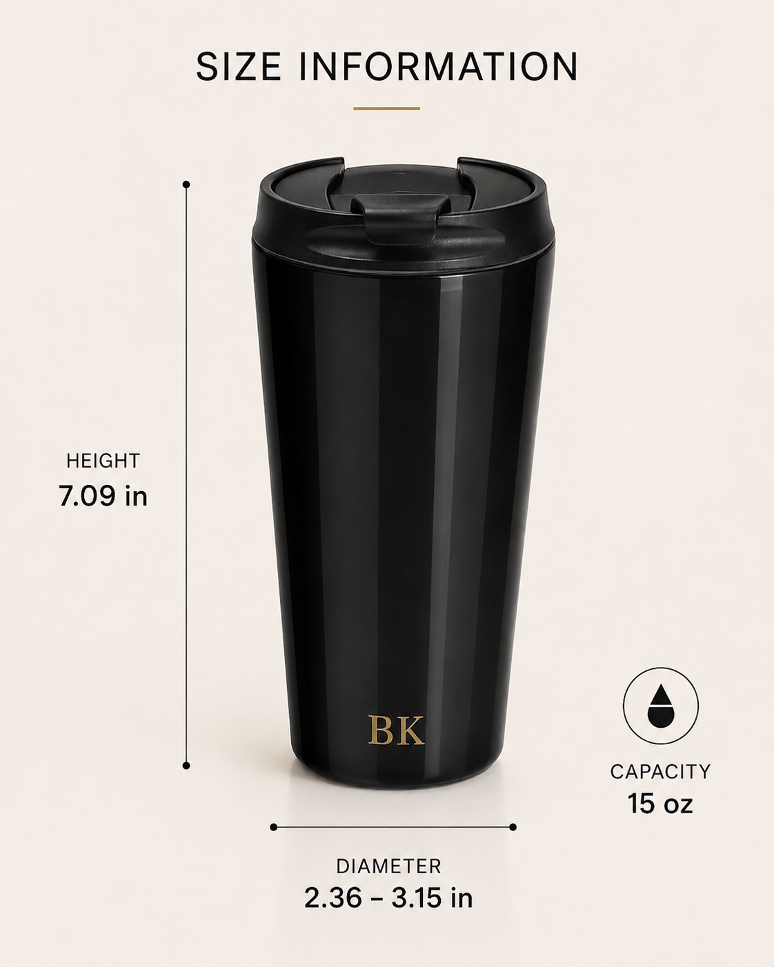 Personalized Stainless Steel Travel Mug for Men